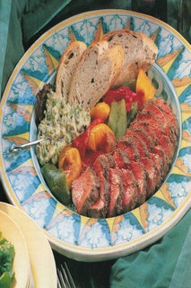 Grilled pepper salad