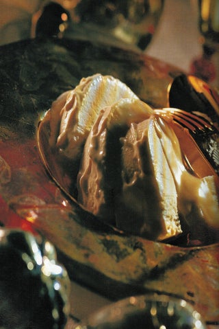 Banoffee ice cream and toffee sauce