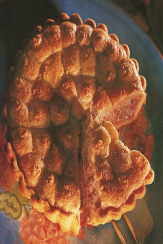 Rhubarb and Amaretti pie