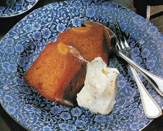 Rich honey and mandarin cake