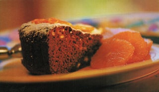 Mellow gingerbread with caramel oranges