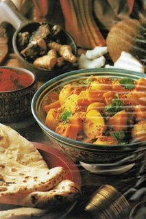 Pumpkin and potatoes with tomato