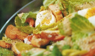 Caesar salad with smoked salmon