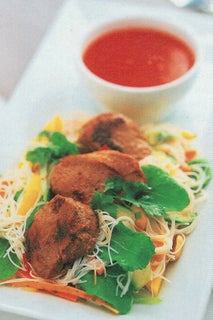 Ginger pork fillets with Thai salad