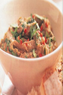 Aubergine and mushroom pate