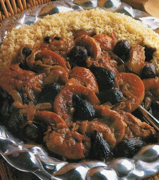 Chicken tagine with toasted almonds and baby figs