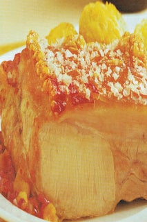 Roast pork with roasted apple jus