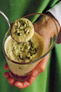 Watercress pesto in mayonnaise cream sauce
