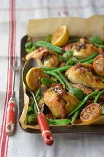 Roast basil and lemon chicken