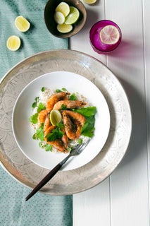 Lemon grass and chilli prawns