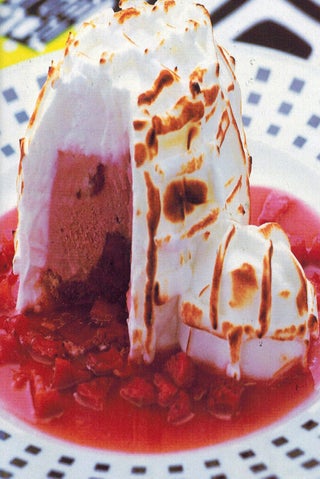 Strawberry baked alaskas