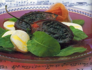 Grilled tamarillos with bocconcini
