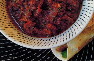Chipotle, sundried tomato and pineapple salsa with smoked chilli beef