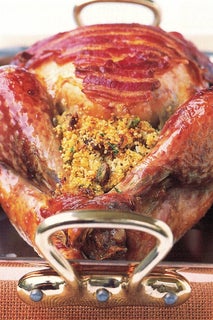 Turkey with date, orange and couscous stuffing