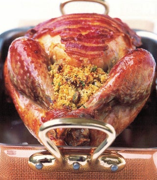 Turkey with date, orange and couscous stuffing