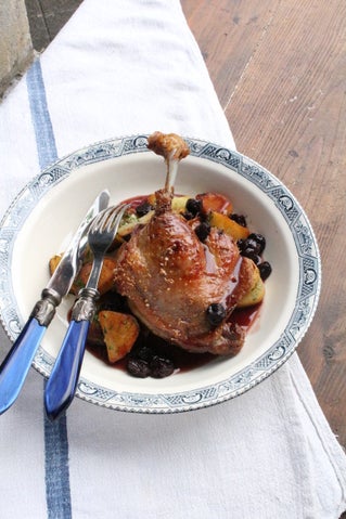 Confit du Canard with Raisin jus