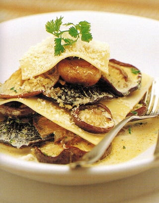 Roast Mushroom And Pasta Stack
