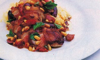 Seared Duck With Tuscan Crumble On Parsnip Mash