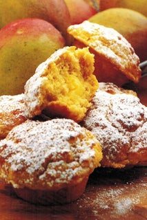 Mango And Custard Muffins