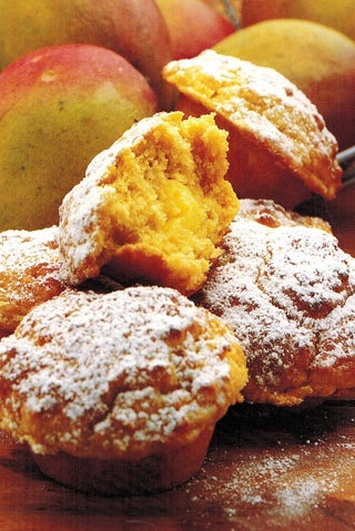 Mango And Custard Muffins