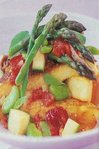 Panfried Polenta With Summer Vegetables