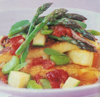 Panfried Polenta With Summer Vegetables