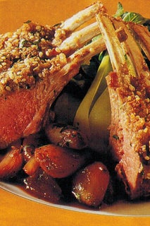 Sesame-crusted Lamb Rack With Glazed Shallots
