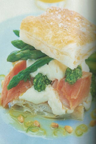 Salmon Salad Sandwich With Rocket Pesto And Lemon Cream