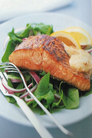Seared Salmon With Sundried Tomato Aoili