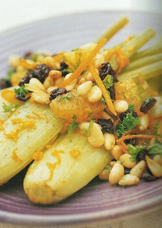 Baked fennel bulbs with orange