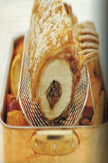 Garlic And Sundried Tomato Stuffed Roast Loin Of Pork