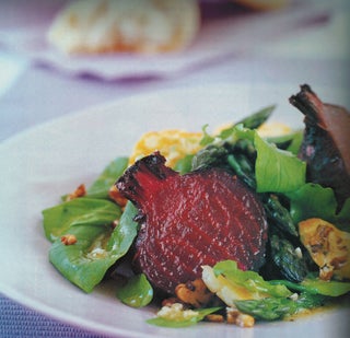 Roasted Beetroot And Haloumi Cheese Salad