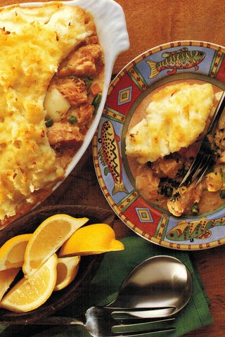 Cheesy Potato Topped Smoked Fish