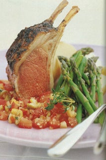 Lamb Racks With Preserved Lemon, Saffron And Tomato Salsa
