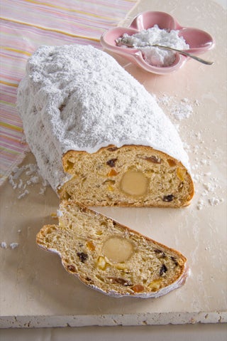Stollen With Papaya And Rose-scented Marzipan