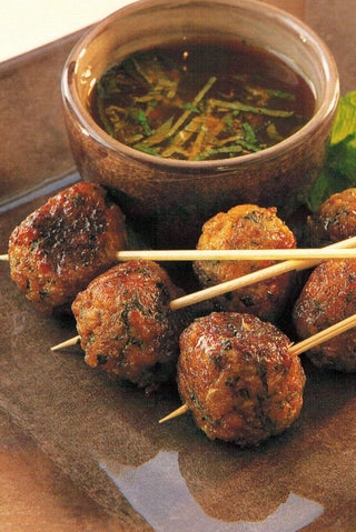 Mini Thai Lamb Meatballs With Mint Sauce