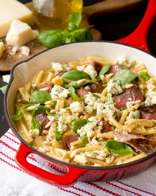 Beef And Blue Cheese On Pasta