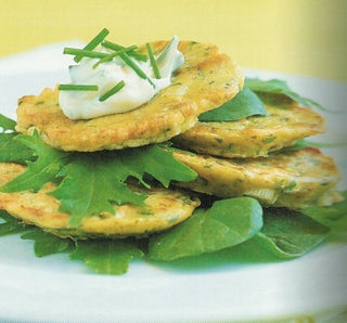 Courgette Fritters With Wasabi Mayonnaise