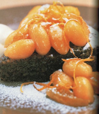 Walnut And Orange Cake With Grand Marnier Melon Salad