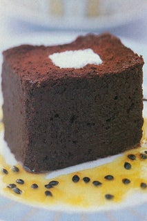 Chocolate Decadence With Passionfruit And Amaretto Coulis