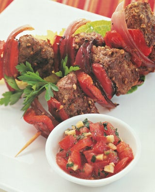Coriander Spiked Beef Kebabs