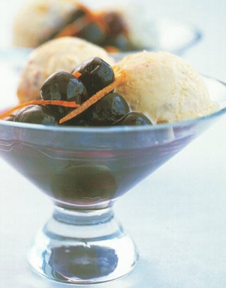 Cherry Compote And Nougat Ice Cream