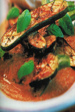 Roasted Courgettes With Almond And Tomato Mojo